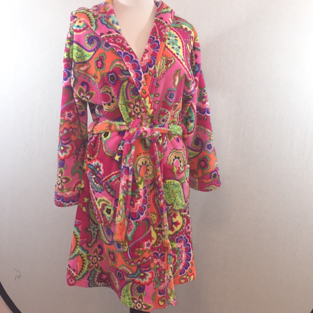 Vera Bradley Hooded Fleece Bathrobe - S/m